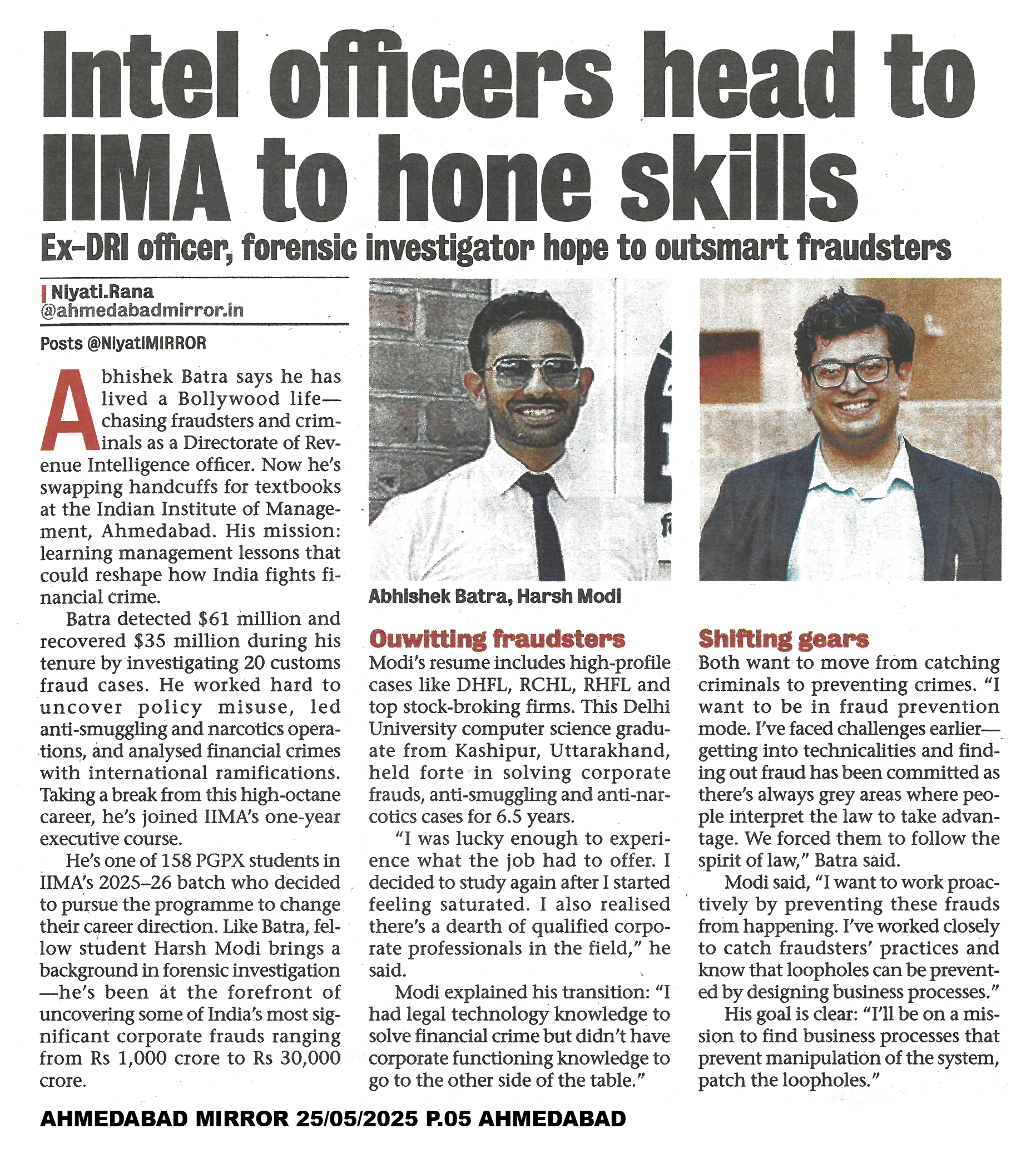 Intel officers head to IIMA to hone skills